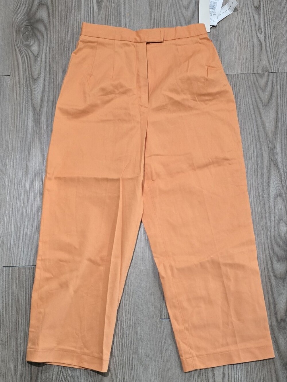 Harve Benard Orange High-Rise Straight-Leg Chinos